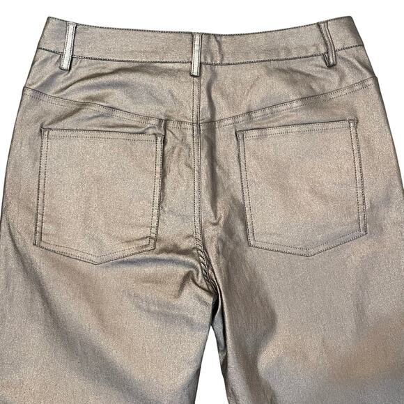 Anthropologie Avec Les Filles Stretch Pants Metallic Women's Sz 29 Taupe Brown - Picture 7 of 11